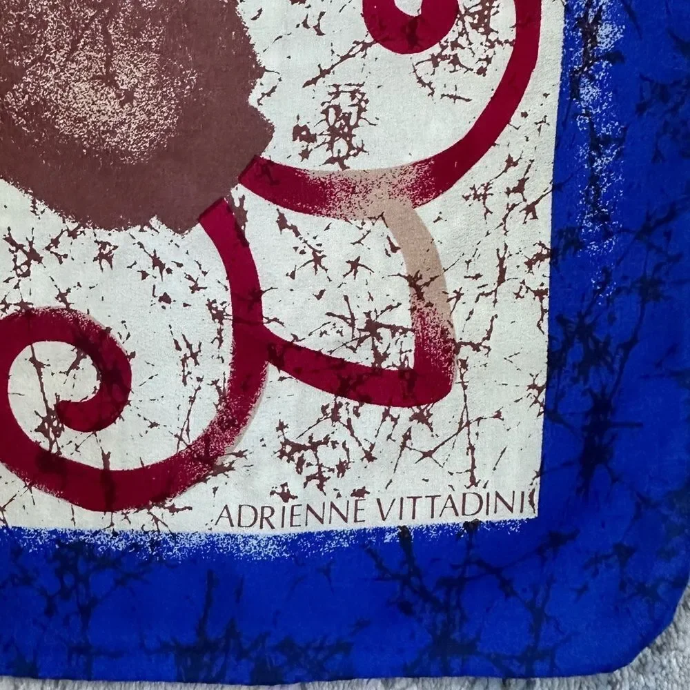 Adrienne Vittadini Vintage Silk Scarf 31”x31”